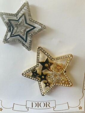 ♦️NWT Dior France Parfum Line Star Hair Barrett’s 2 piece gold and silver